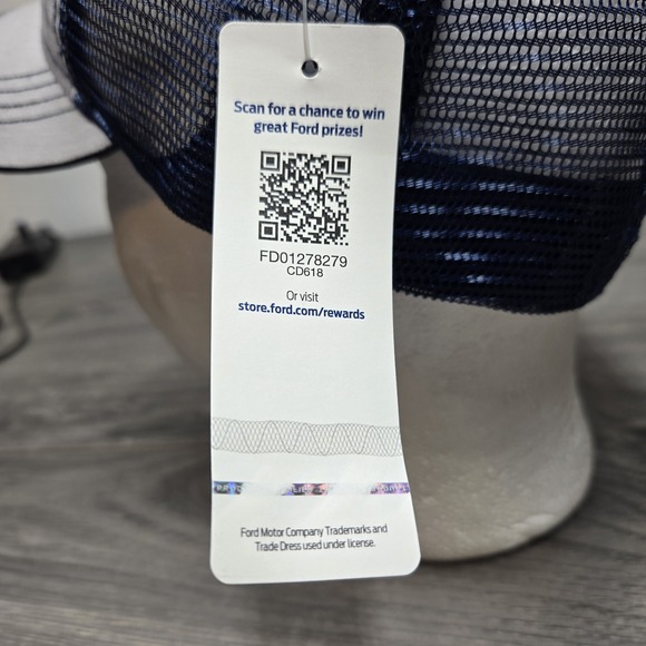 Ford Motor Company Trucker Hat Spellout Mesh Snapback OSFM H3 Headwear New - Picture 8 of 9